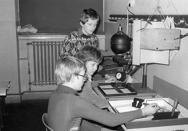 altes Bild, Projektarbeit, schwarz-weiß